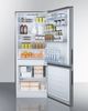 Summit® 14.8 Cu. Ft. Stainless Steel Wide Built In Bottom Freezer Refrigerator-2