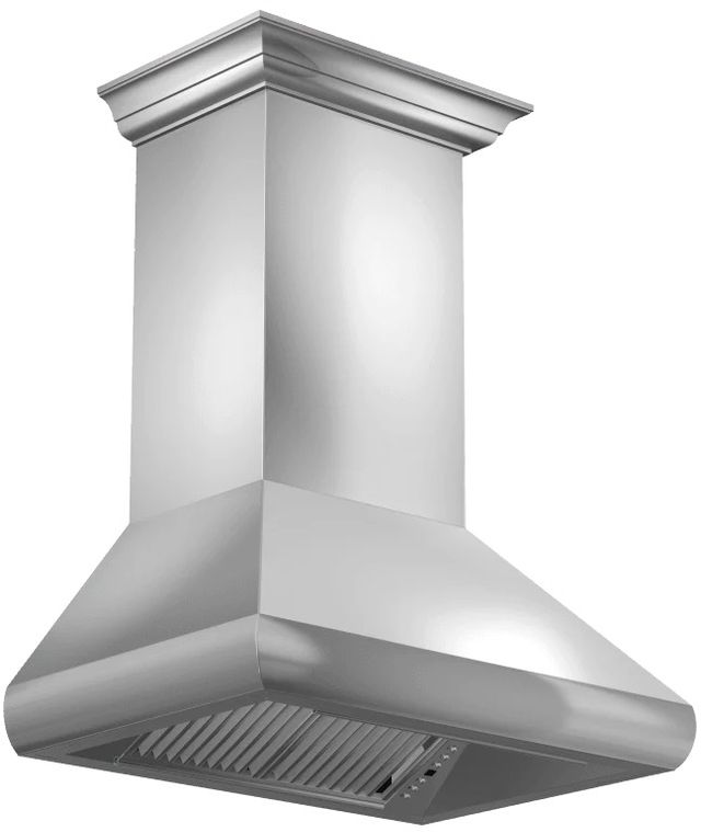 ZLINE 30" Stainless Steel Wall Mounted Range Hood with Built-In LED Lighting-3