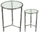 A & B Home 2-Piece Antique Silver Side Table Set-0