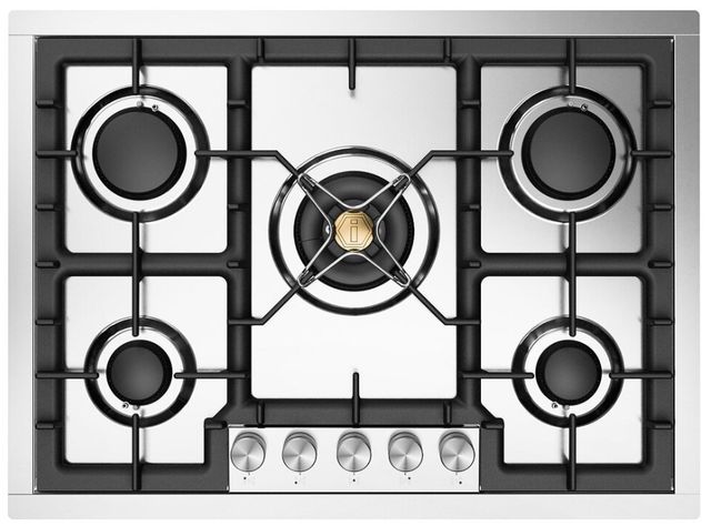 Ilve® Professional Plus II 30'' Stainless Steel Natural Gas Gas Cooktop with Satin Trim-0