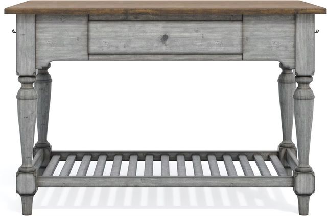 Flexsteel® Plymouth® Distressed Graywash Kitchen Island-1