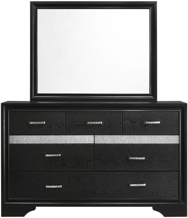 Coaster® Miranda Black 7-Drawer Dresser and Mirror-1