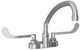Elkay Chrome 4" Centerset Exposed Deck Faucet with 10" Arc Tube Spout and 6" Wristblade Handles-0
