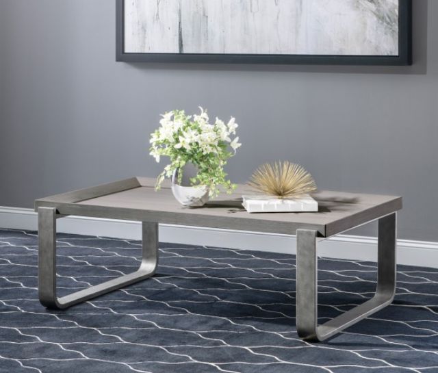 Legacy Classic Terra Luna Nightfall Cocktail Table with Silver Base-2