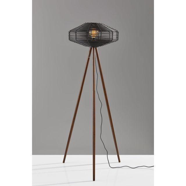 Adesso® Kingston Black Floor Lamp-1