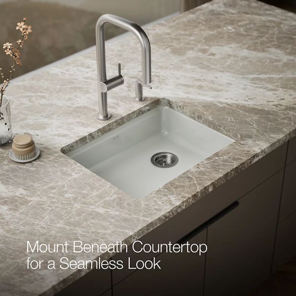 KOHLER® Riverby® Sea Salt 25" Undermount Single-Bowl Kitchen Sink-4