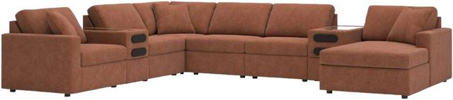 Signature Design by Ashley® Modmax 8-Piece Spice Right Arm Facing Chaise Sectional with Audio Consoles