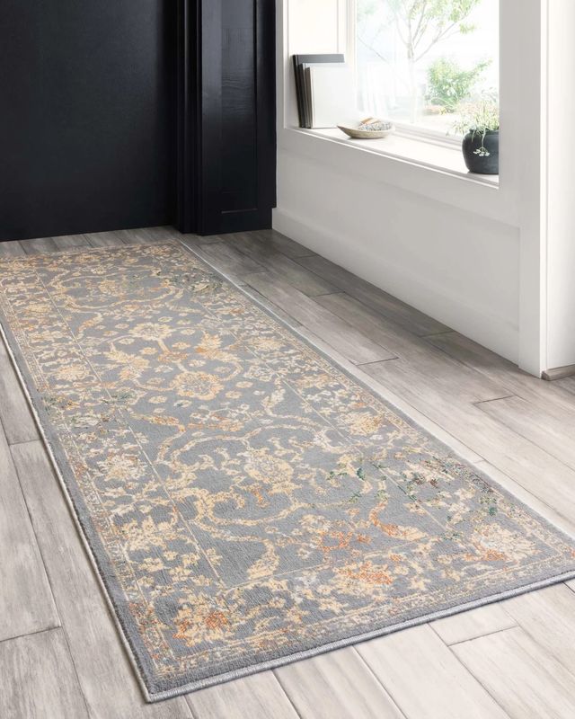 Loloi II Isadora Silver/Silver 3'x8' Rug Runner-1