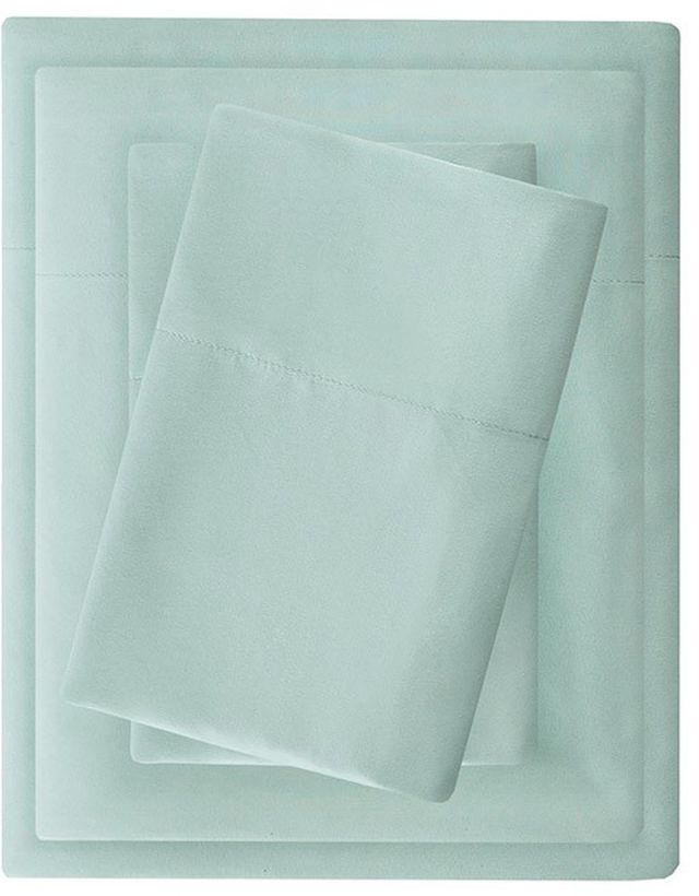Olliix by Madison Park Seafoam Queen 3M Microcell All Season Moisture Wicking Lightweight Sheet Set-0