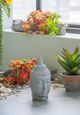 A & B Home Gray Large Meditating Buddha Head Figurine-5