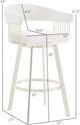 Armen Living Chelsea Chocolate/Java Brown Swivel Counter Stool-2