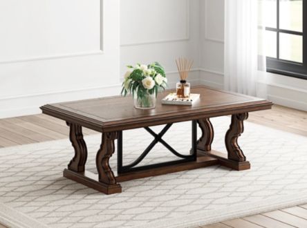 Signature Design by Ashley® Maylee Dark Brown Rectangular Cocktail Table-1