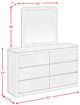 Elements International Rosalie 2-Piece Natural Dresser and Mirror Set-2