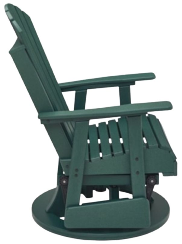 Signature Design by Ashley® Hyland Wave Green Stainless Steel Outdoor Swivel Glider Chair-2