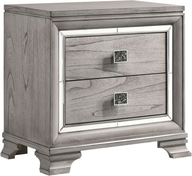 Crown Mark Vail Gray Nightstand-0