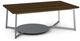 Amisco Customizable Malloy Walnut Veneer Coffee Table with Metal Frame-0