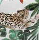A & B Home Green/White Safari Leaf Lidded Jar-2