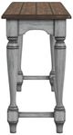 Flexsteel® Plymouth Distressed Graywash Sofa Table with Medium Brown Top-2