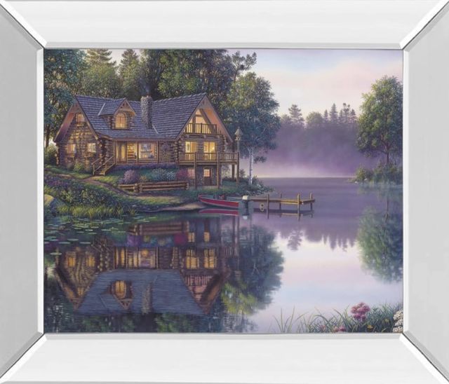 Classy Art Cabin Fever by Kim Norlien Mirror Framed Wall Art-0