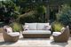 Signature Design by Ashley® Cardiff Beach 3-Piece Brown/White Aluminum/Fabric Outdoor Conversation Set-1