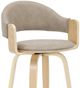 Armen Living Daxton 3-Piece Oak/Vintage Taupe Counter Stool Set-5