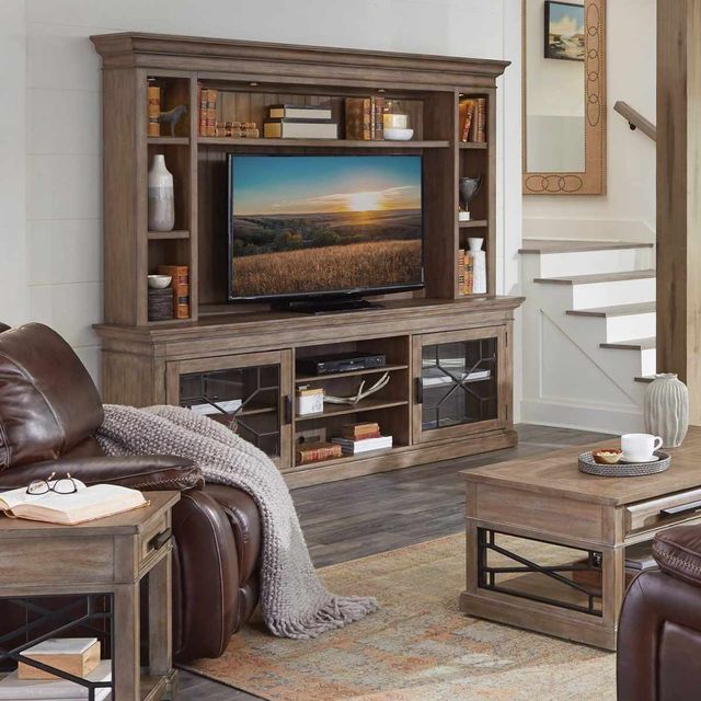 Parker House® Sundance Sandstone 92" Console with Hutch and Back Panel-3