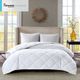 Olliix by Sleep Philosophy White Twin Maximum Warmth 300 Thread Count Cotton Sateen White Down Alternative 3M Thinsulate Comforter-1