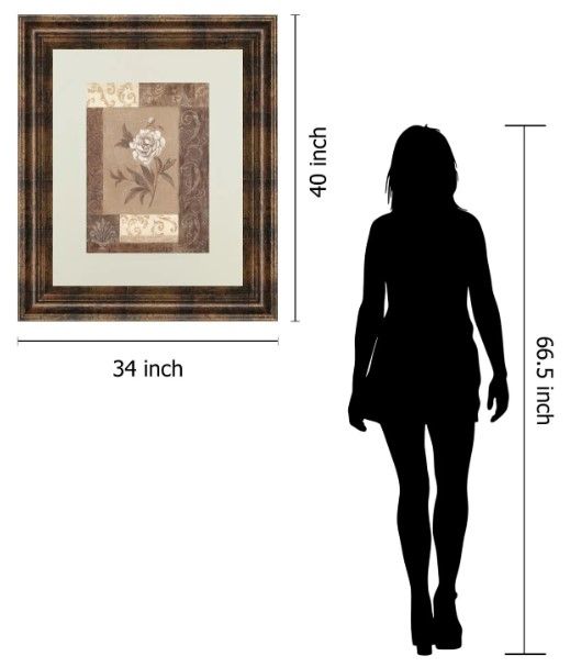Classy Art Single Peony by Vivian Flasch Framed Print Wall Art-3