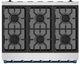 Thor Kitchen Gordon Ramsay Collection 36" Stainless Steel Pro Style Liquid Propane Range with Precision Knob Control and Blue Trim-5