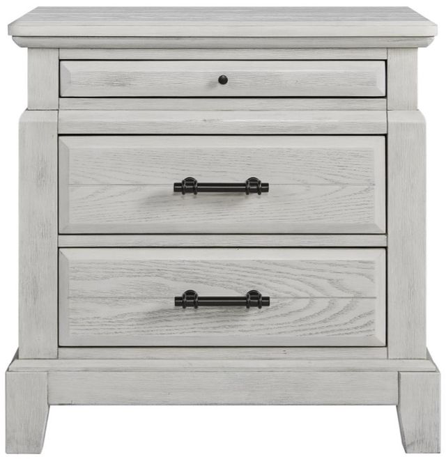 Bernards Bellamy Lane Whitewash 2-Drawer Nightstand-2