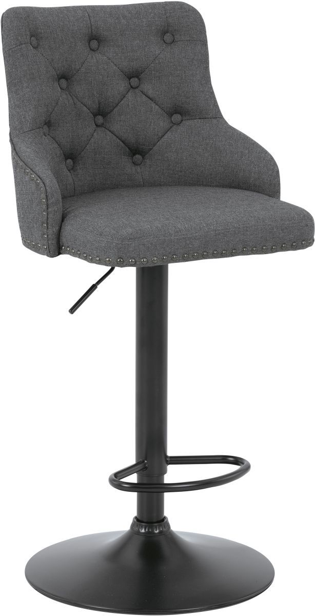 Signature Design by Ashley® Gaddison Gray Upholstered Swivel Bar Stool-0