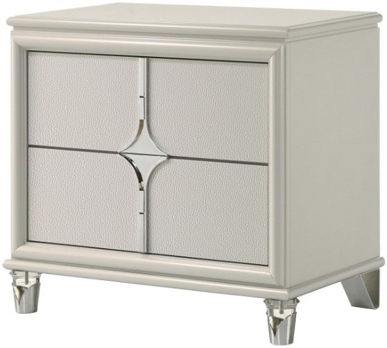 Coaster® Olivia Pearl White Bedside Table Nightstand -2