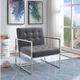 Mazin Furniture Delia Gray/Chrome Accent Chair-3