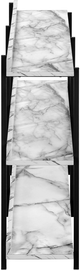 Monarch Specialties Inc. 48"L White Marble Look Console Table with Black Metal Frame-3