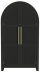 Elements International Ridgemont Black Large Bookcase-1