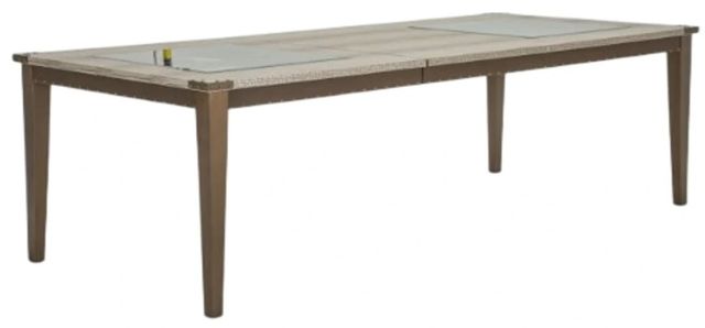 Michael Amini® Valise Amazon Tan Gator Dining Table With Brown Base-1