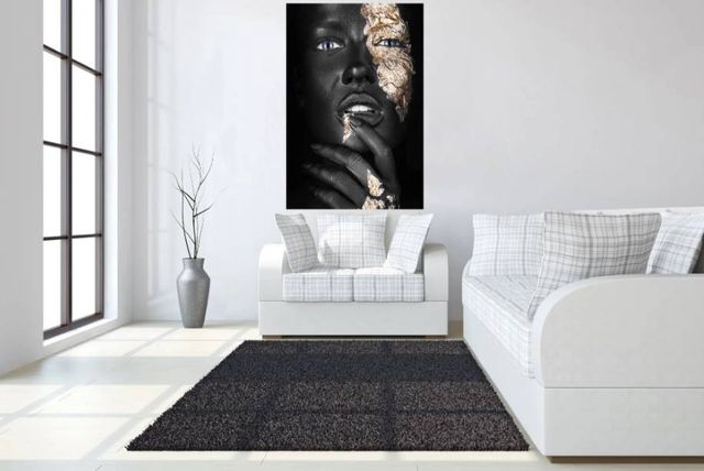 Classy Art Pondering Gold Wall Art-3