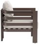 Zuo® Modern Bal Harbor Brown/White Aluminum Fabric Outdoor Accent Chair-2