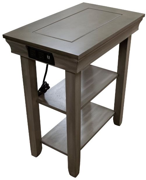 American Wholesale Furniture Jasper Grey Chairside Table-0