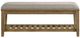 Intercon Andover Gray/Maple Upholstered Bench-1
