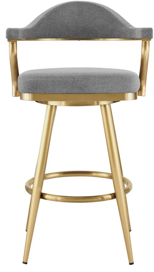 Armen Living Justin Anchor Gray/Gold Swivel Counter Stool-3