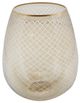 A & B Home Brown/Gold Luster Cross Cut Candle Holder-0