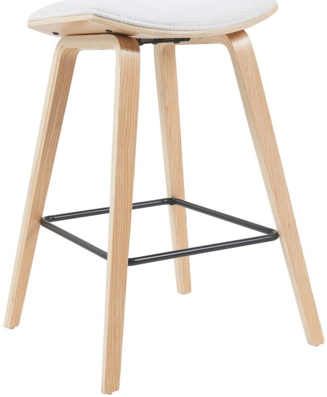 Armen Living Fox Oak/White Barstool-4