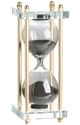 A & B Home Black/Gold 15-Minute Hourglass-0