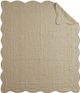 Olliix by Madison Park Tuscany Khaki Oversized Quilted Throw with Scalloped Edges-2