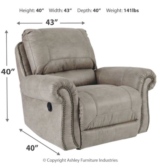 Signature Design by Ashley® Olsberg Steel Manual Rocker Recliner-1