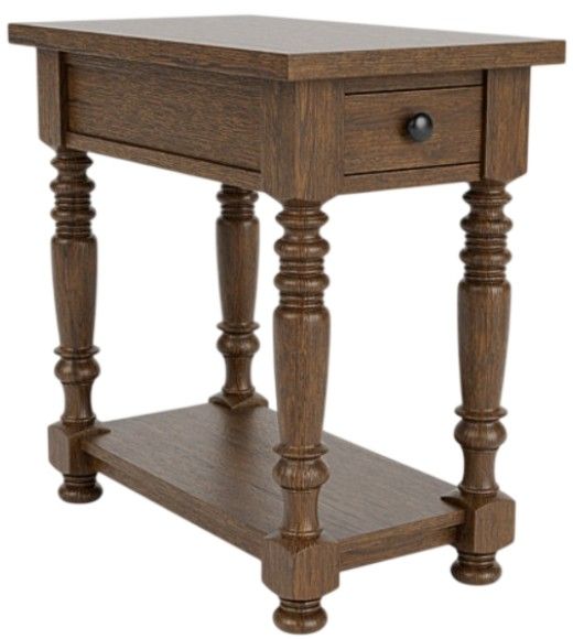 Riverside Furniture Eastlake Whiskey Oak Chairside Table-0