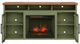 Legends Home Vineyard Fruitwood/Sage Green 74" Fireplace Console-4