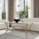 Uttermost® Alayna Glass Top Coffee Table with Antiqued Gold Base-1