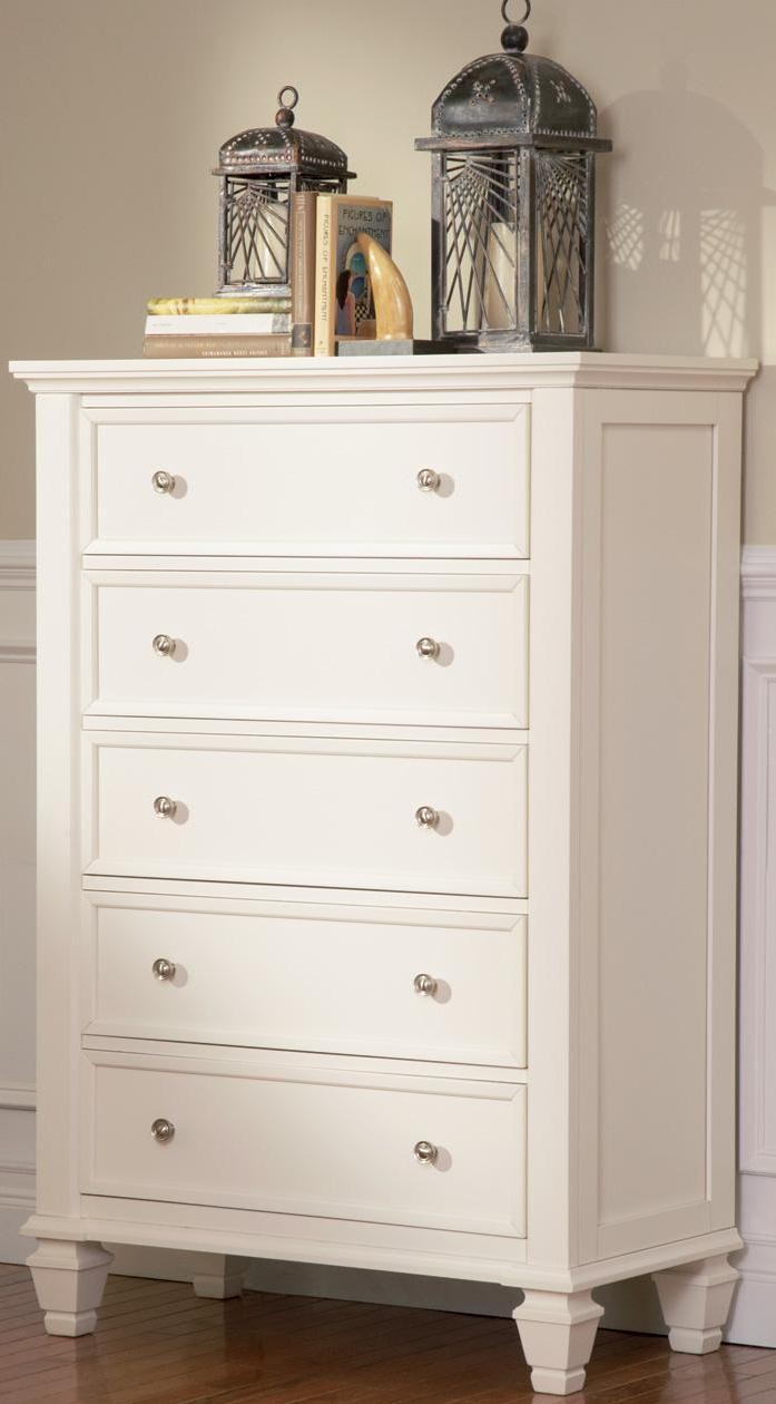 Coaster® Sandy Beach 5-Piece White Queen Sleigh Storage